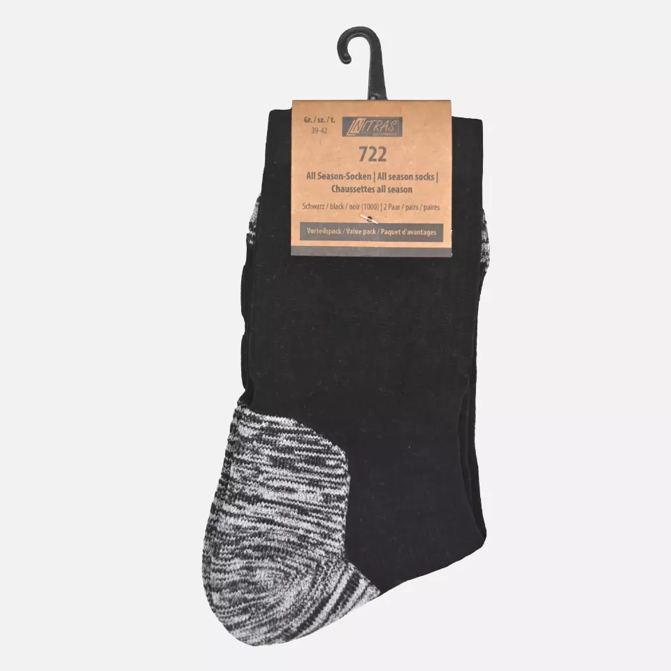 Nitras 722-1000, All Season Socks Polyamide / Polyester / Elastane, Black, image 1, gallery thumbnail