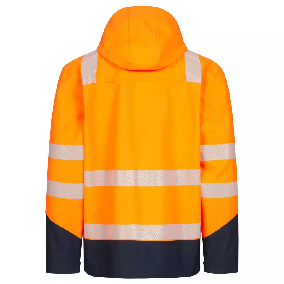 Nitras 7179-4121, MOTION TEX VIZ PLUS Multifunctional High-Visibility Jacket, Neon Orange/Navy Blue, image 2, gallery thumbnail
