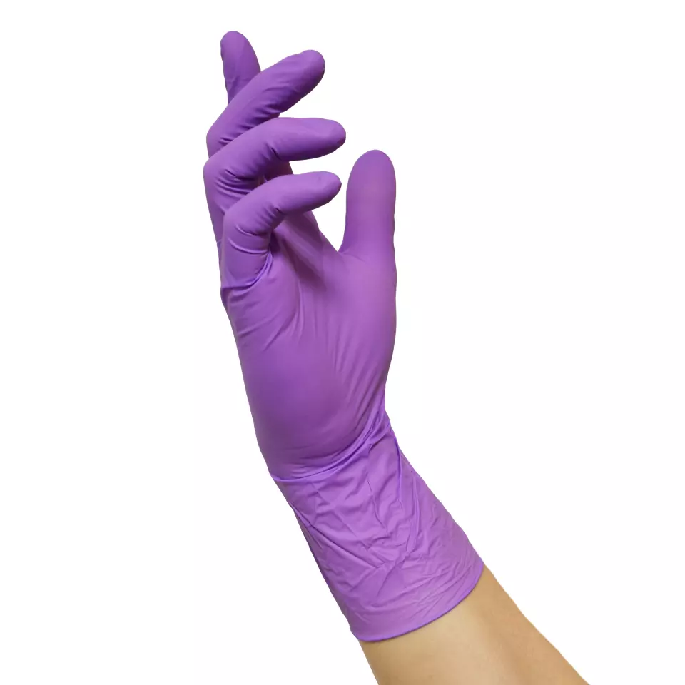 Nitras Medical 8305, PROTECT 300 nitrile disposable gloves, purple, image 2, gallery thumbnail