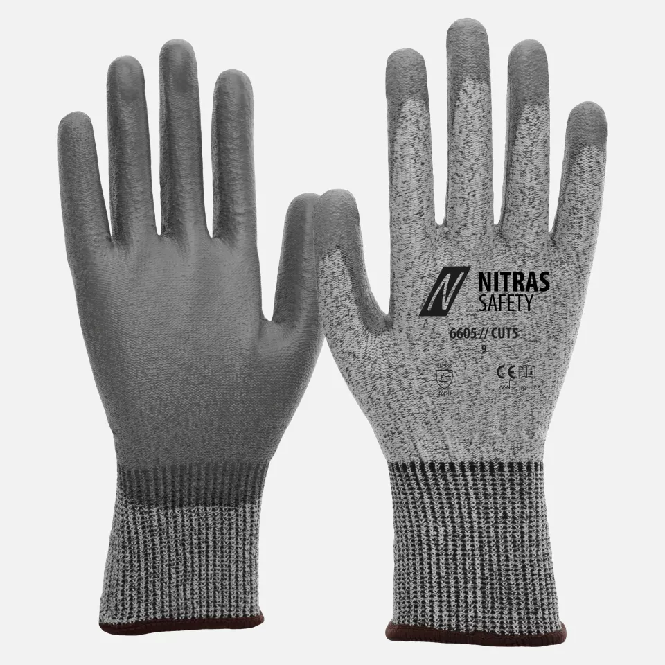 Nitras 6605, CUT5 Cut protection Gloves, Grey, image 1, gallery thumbnail