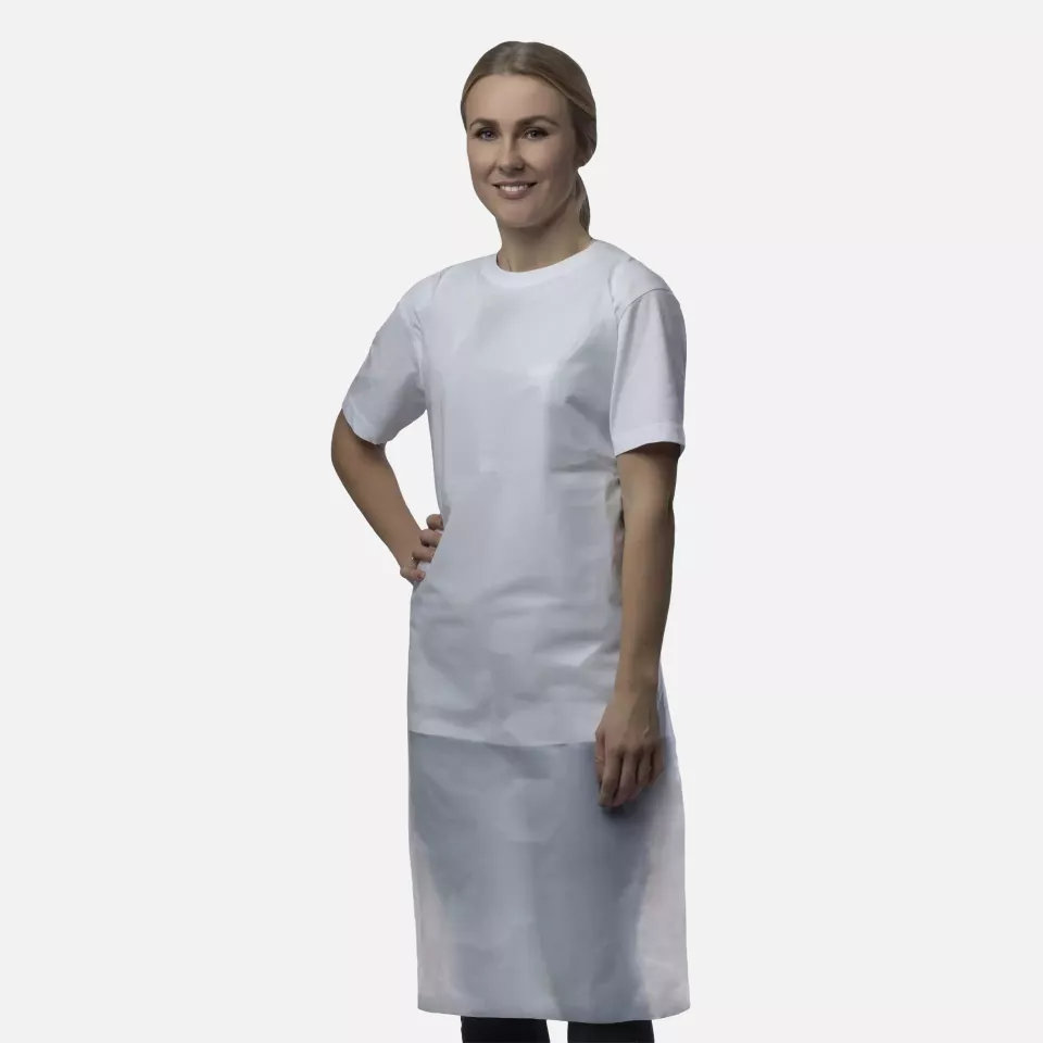 Nitras Medical 4270, PE aprons, white, image 1, gallery thumbnail