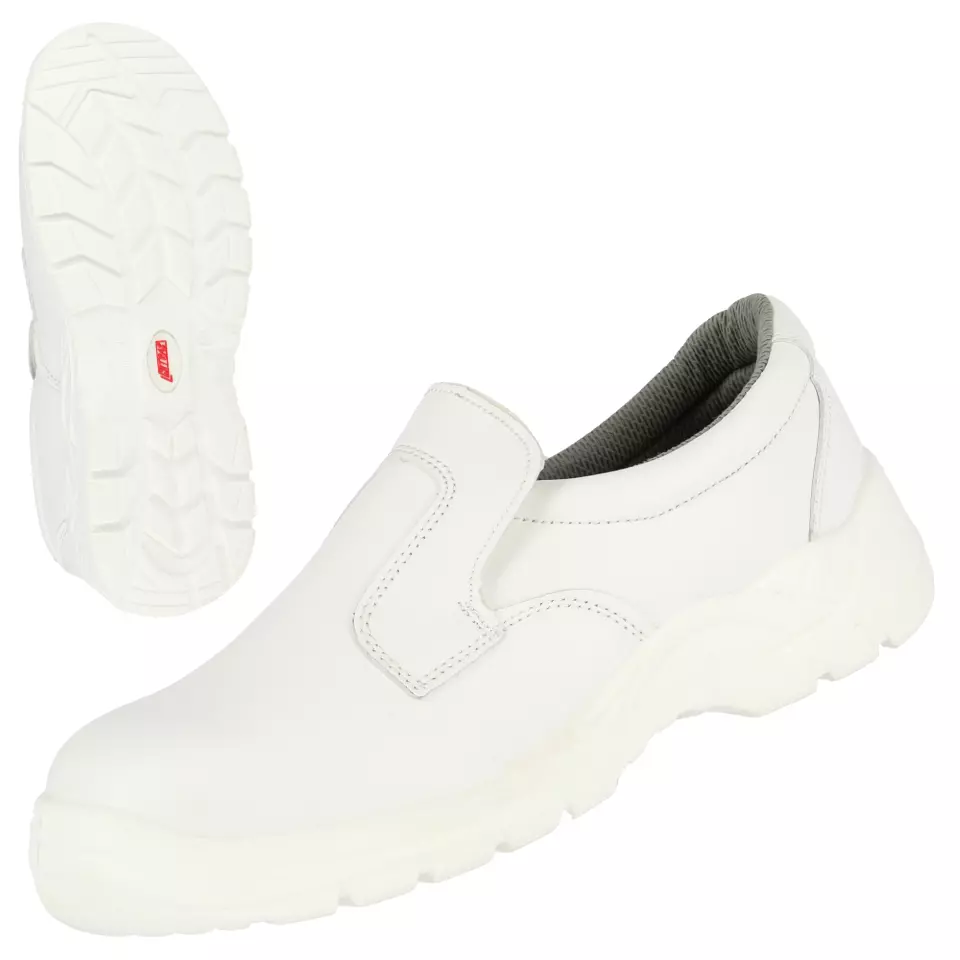 NITRAS 7250, CLEAN STEP SL S2 Safety Slipper, White, image 1, gallery thumbnail