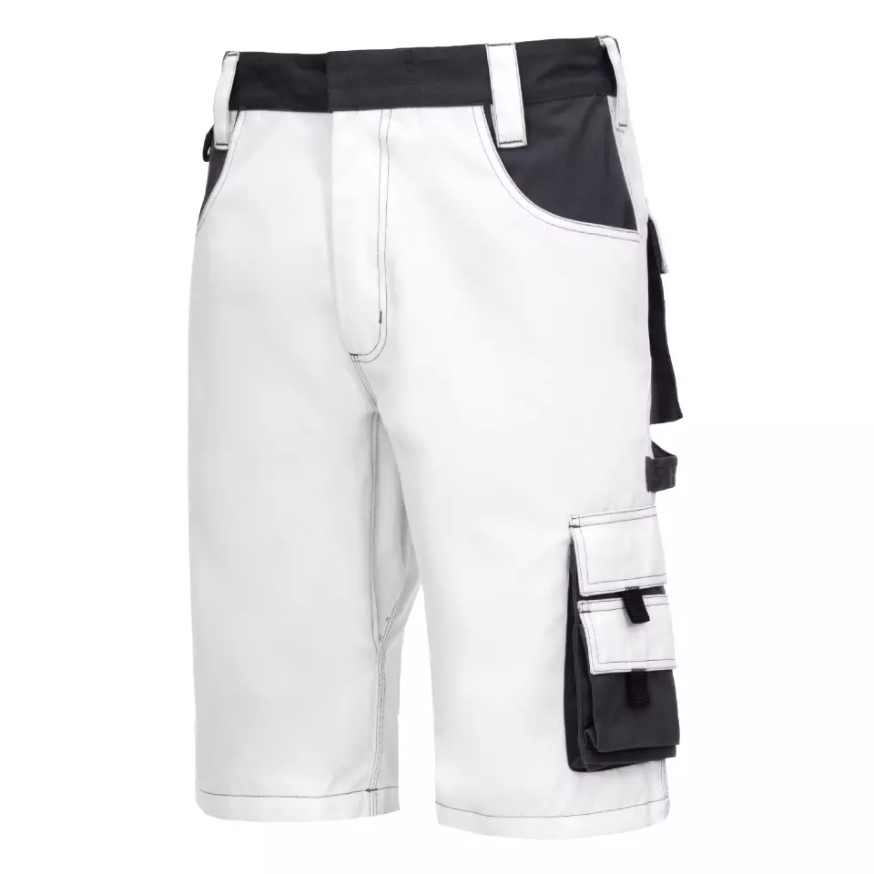 Nitras 7603, MOTION TEX PLUS Short Work Trousers, White, image 1, gallery thumbnail