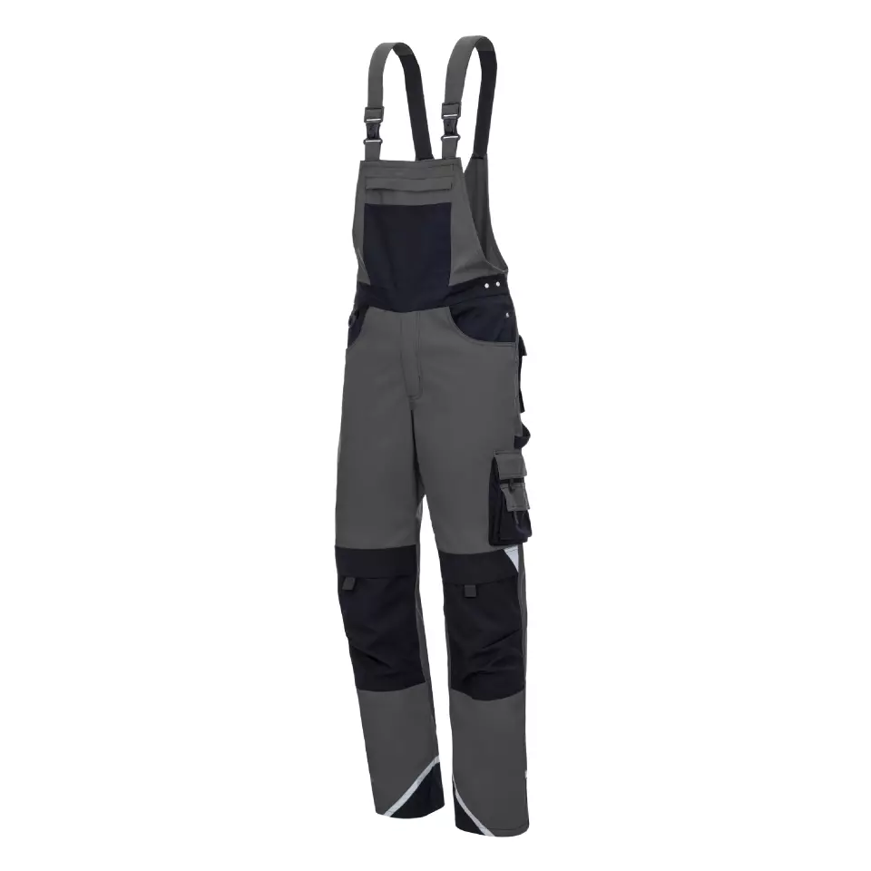 NITRAS 7622, MOTION TEX PLUS Bib Pants, Grey, image 1, gallery thumbnail