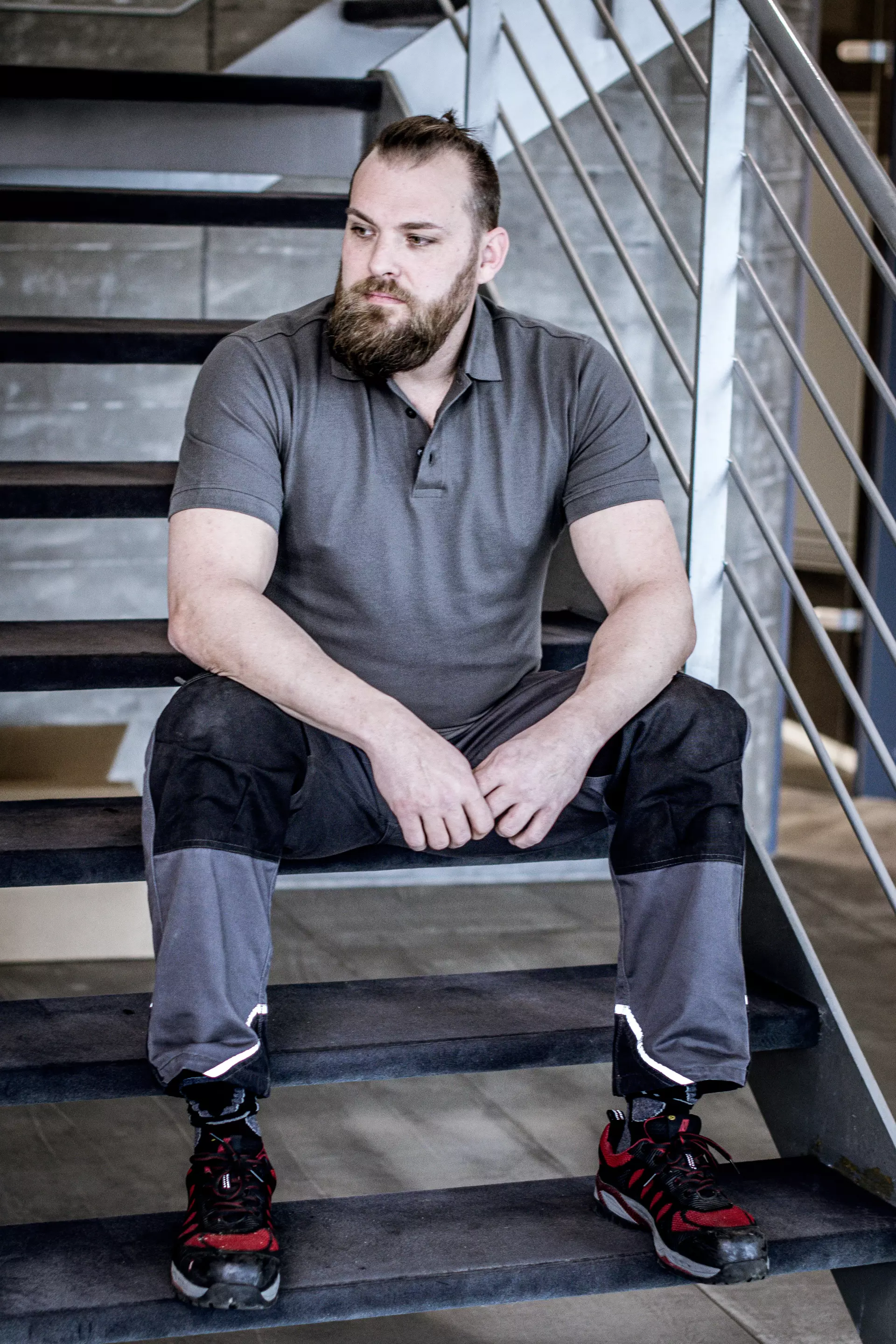 Nitras 7010-1200, MOTION TEX LIGHT Polo Shirt, Grey, image 3