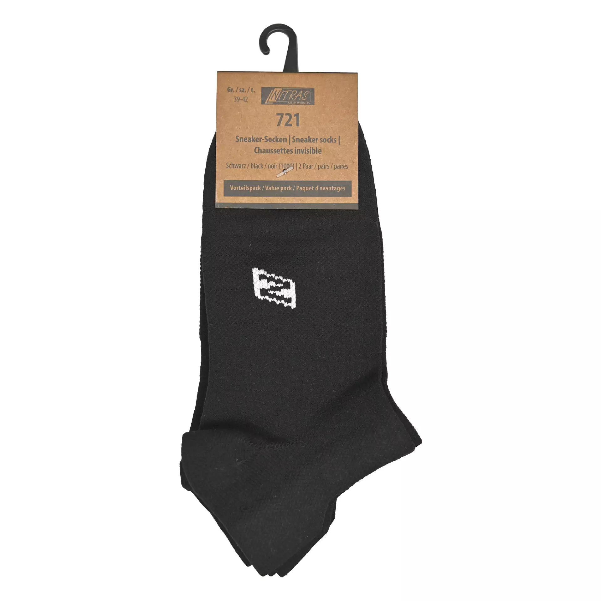 NITRAS 721-1000, Sneaker Socks Polyamide/ Elastane, Black, image 1