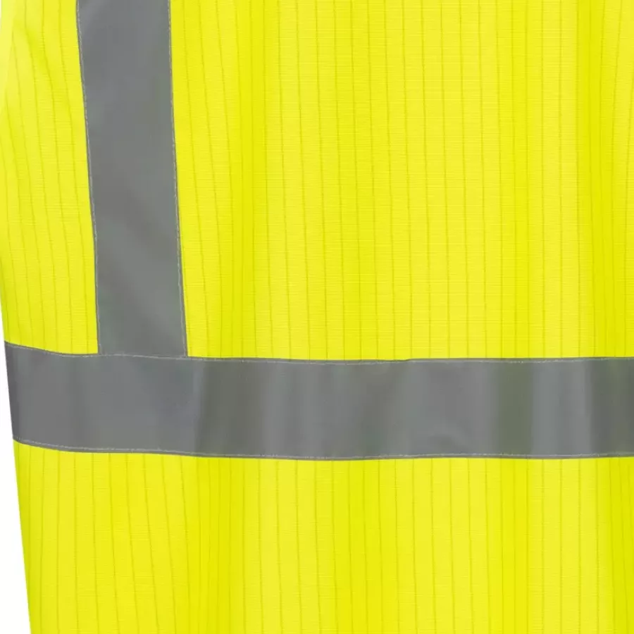 **Reflektierende Streifen** verbessern Ihre Sichtbarkeit, damit Sie sich sicher bei schlechten Lichtverhältnissen bewegen können.