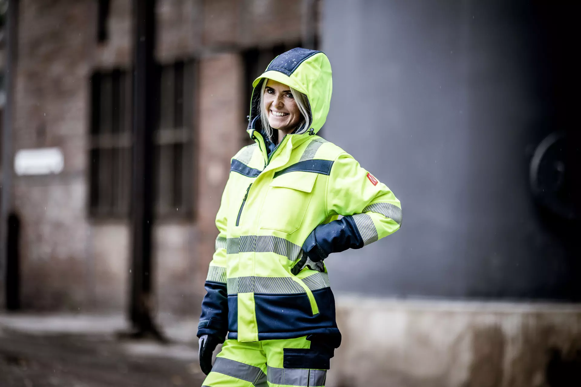 Nitras 7175-4021, MOTION TEX VIZ PLUS Reflektierende Winter-Softshelljacke, Neongelb, image 2