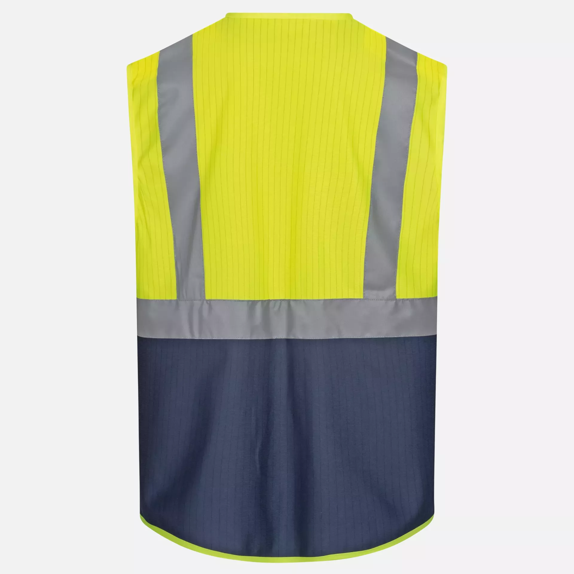 Nitras 7118-4021, High-Visibility Waistcoat, Neon Yellow/Navy Blue, image 2