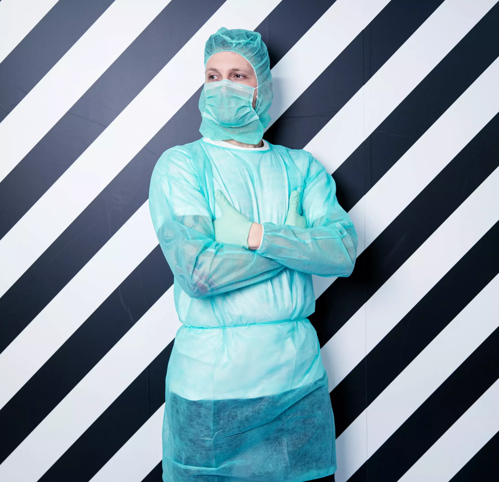 Nitras Medical 4540, PP-visitor coat, green, XXL, image 2
