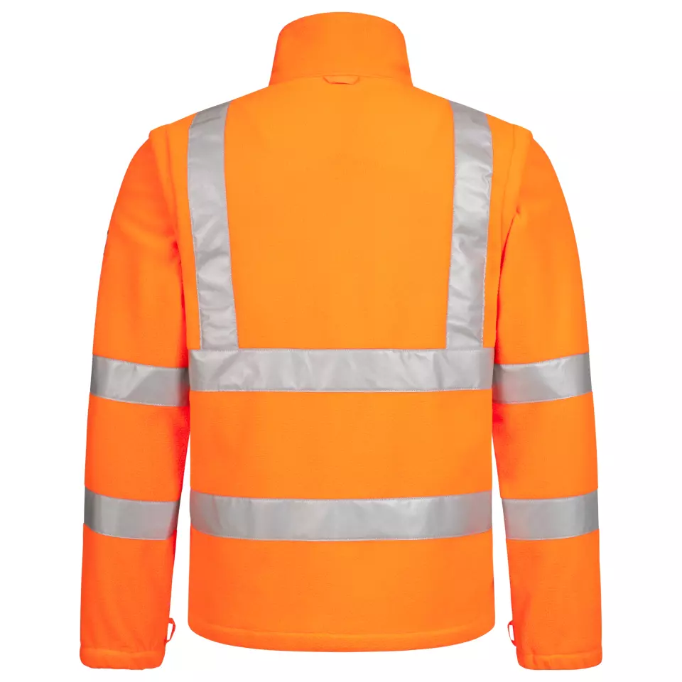 Nitras 7061-4100, MOTION TEX VIZ High-Visibility Fleece Jacket, Neon Orange, image 2, gallery thumbnail