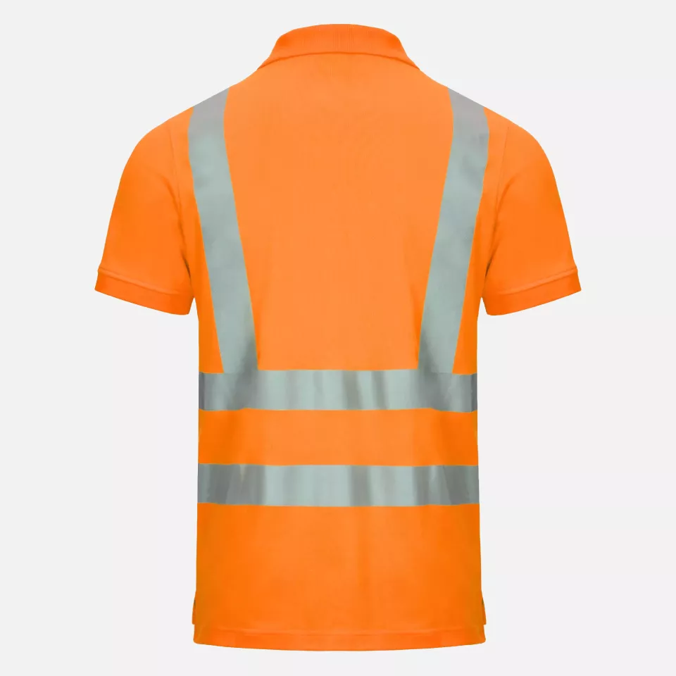 Nitras 7013-4100, MOTION TEX VIZ Reflective Polo Shirt, Neon Orange, image 2, gallery thumbnail