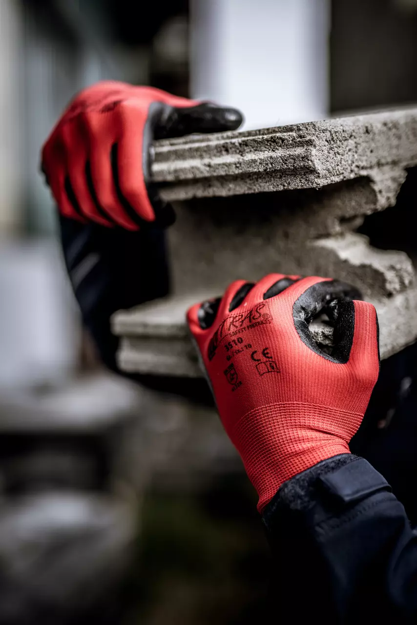 NITRAS 3510, Nylon-Handschuhe, Rot, image 2, gallery thumbnail