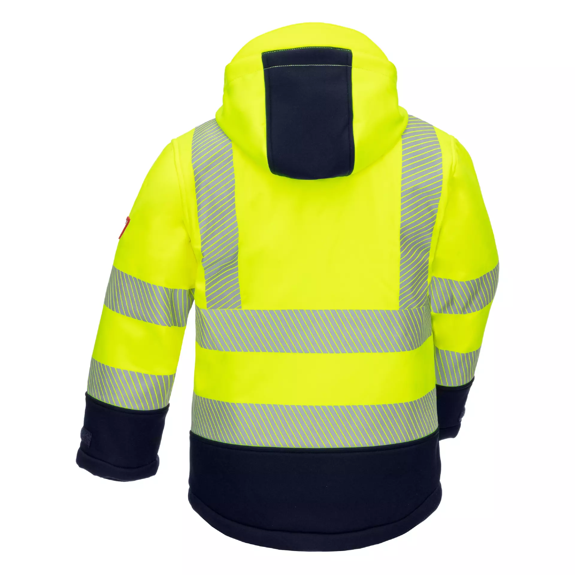 Nitras 7175KIDS-4021, MOTION TEX KIDS Reflective Winter Softshell Jacket, Neon Yellow, image 2