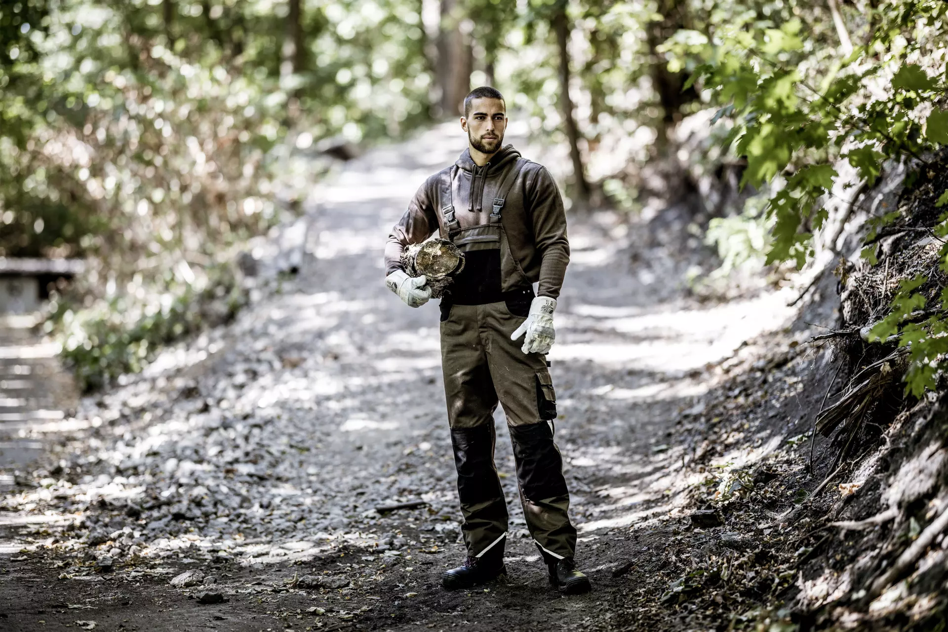 Nitras 7627, MOTION TEX PLUS Bib Pants, Brown, image 3