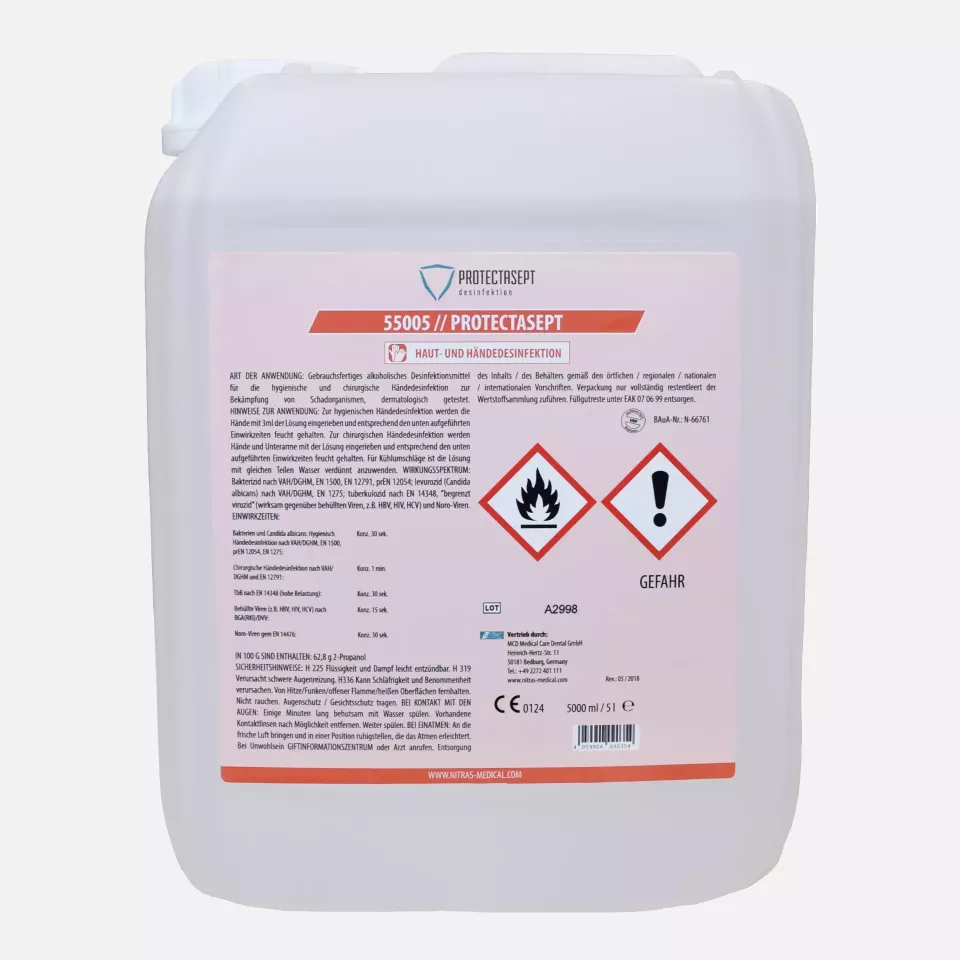 Nitras Medical 55005, PROTECTASEPT SKIN skin/hand disinfection, 5,000ml, image 1, gallery thumbnail