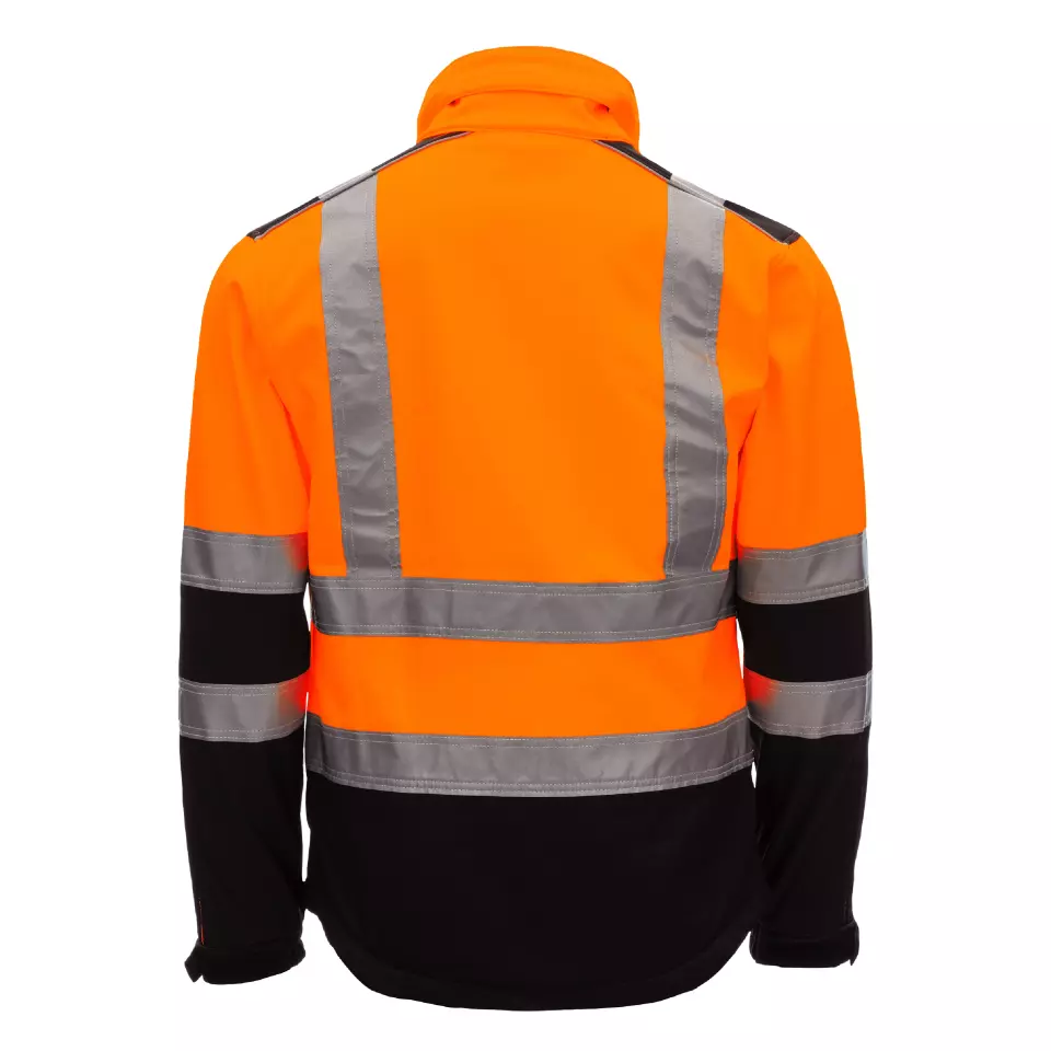 Nitras 7170, MOTION TEX VIZ Reflective Softshell Jacket, Neon Orange, image 2, gallery thumbnail