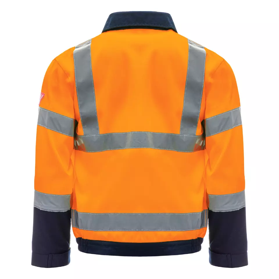 Nitras 7573-4121, MOTION TEX VIZ Reflective Jacket, Neon Orange, image 2, gallery thumbnail