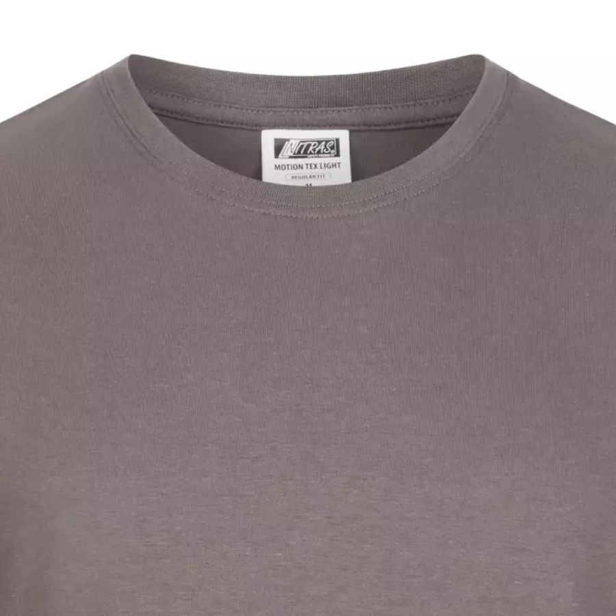 **Ribbed Round Neckline** sits comfortably and keeps its shape for a clean, easygoing look.