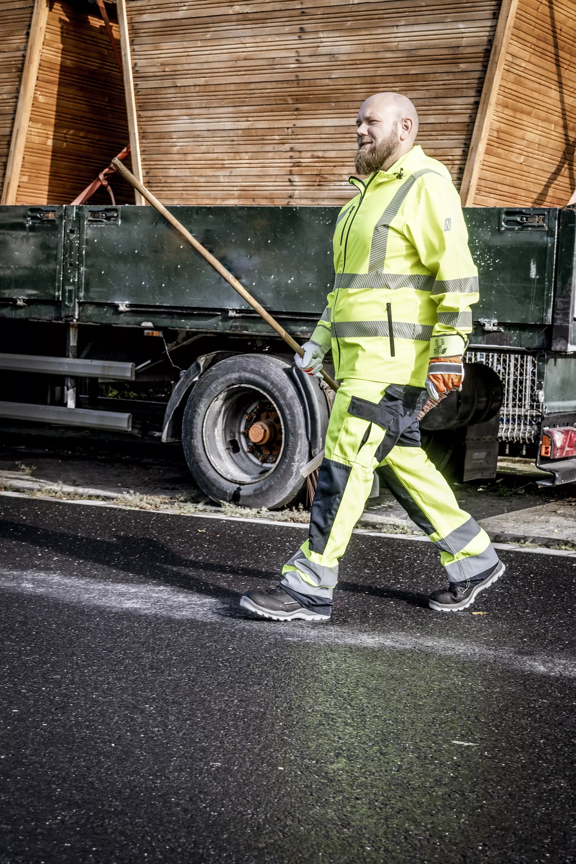 Nitras 7196-4000, MOTION TEX VIZ High-visibility Windbreaker jacket, neon yellow, image 3