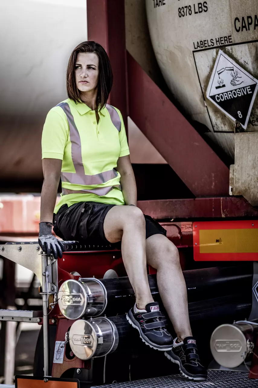 Nitras 7013-4000, MOTION TEX VIZ Reflektierendes Poloshirt, Neongelb, image 3, gallery thumbnail
