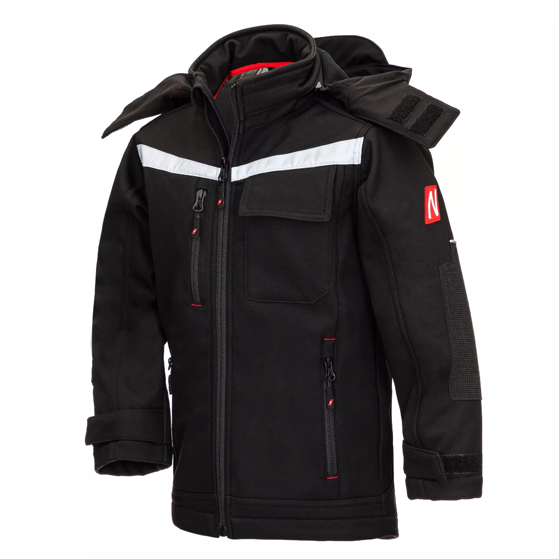 NITRAS 7180KIDS, MOTION TEX KIDS Softshell Jacket, Black, image 1