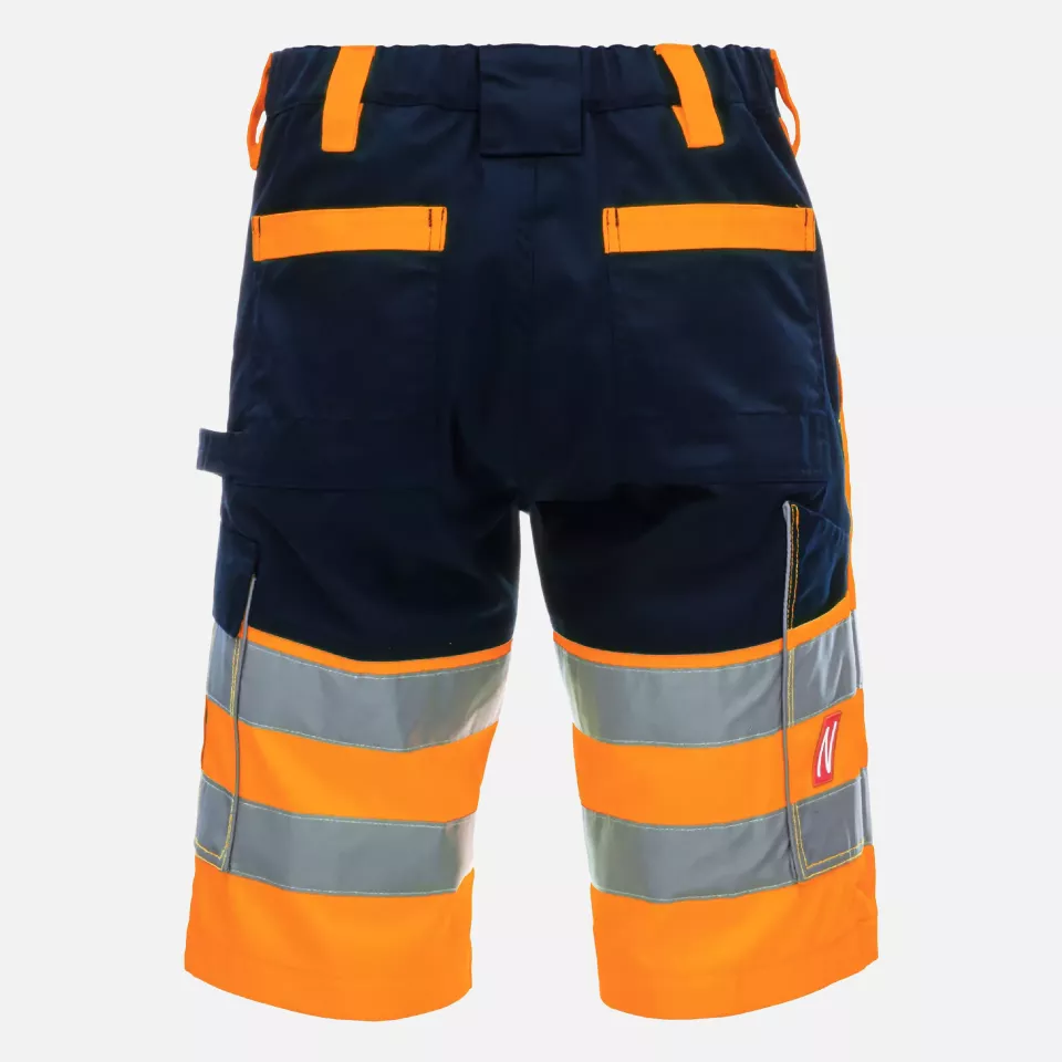 Nitras 7570-4121, MOTION TEX VIZ Reflective Short Work Trousers, Neon Orange, image 2, gallery thumbnail