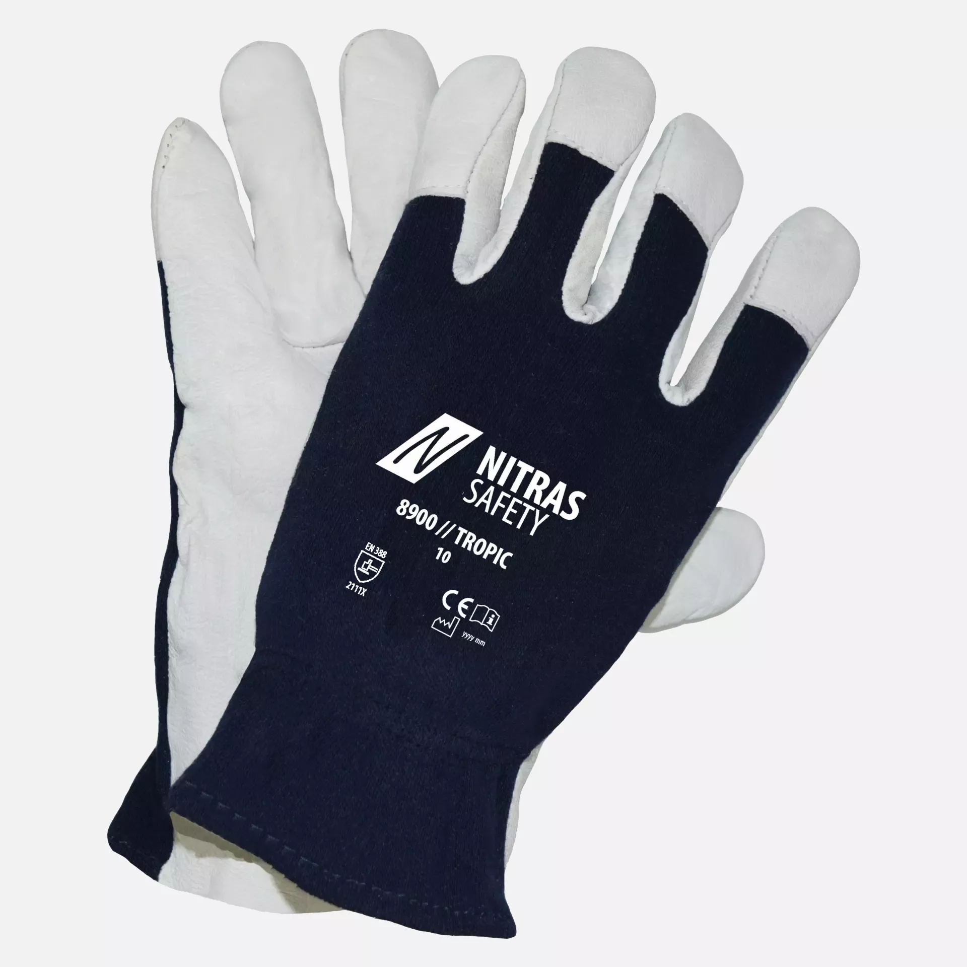 Nitras 8900, TROPIC Mechanic Gloves, Dark Blue, image 1