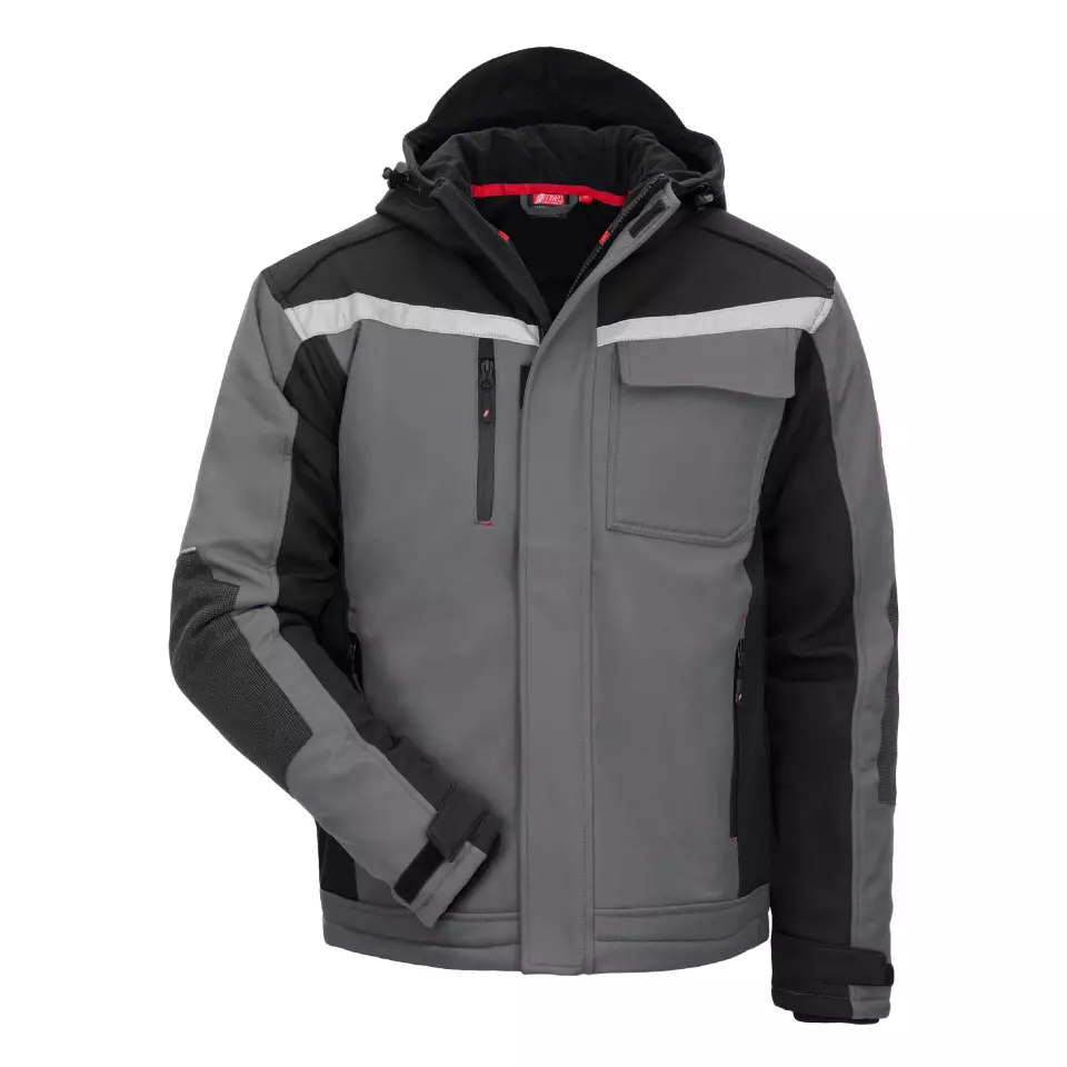 Nitras 7182W, MOTION TEX PLUS Winter Softshell Jacket, Grey, image 1, gallery thumbnail