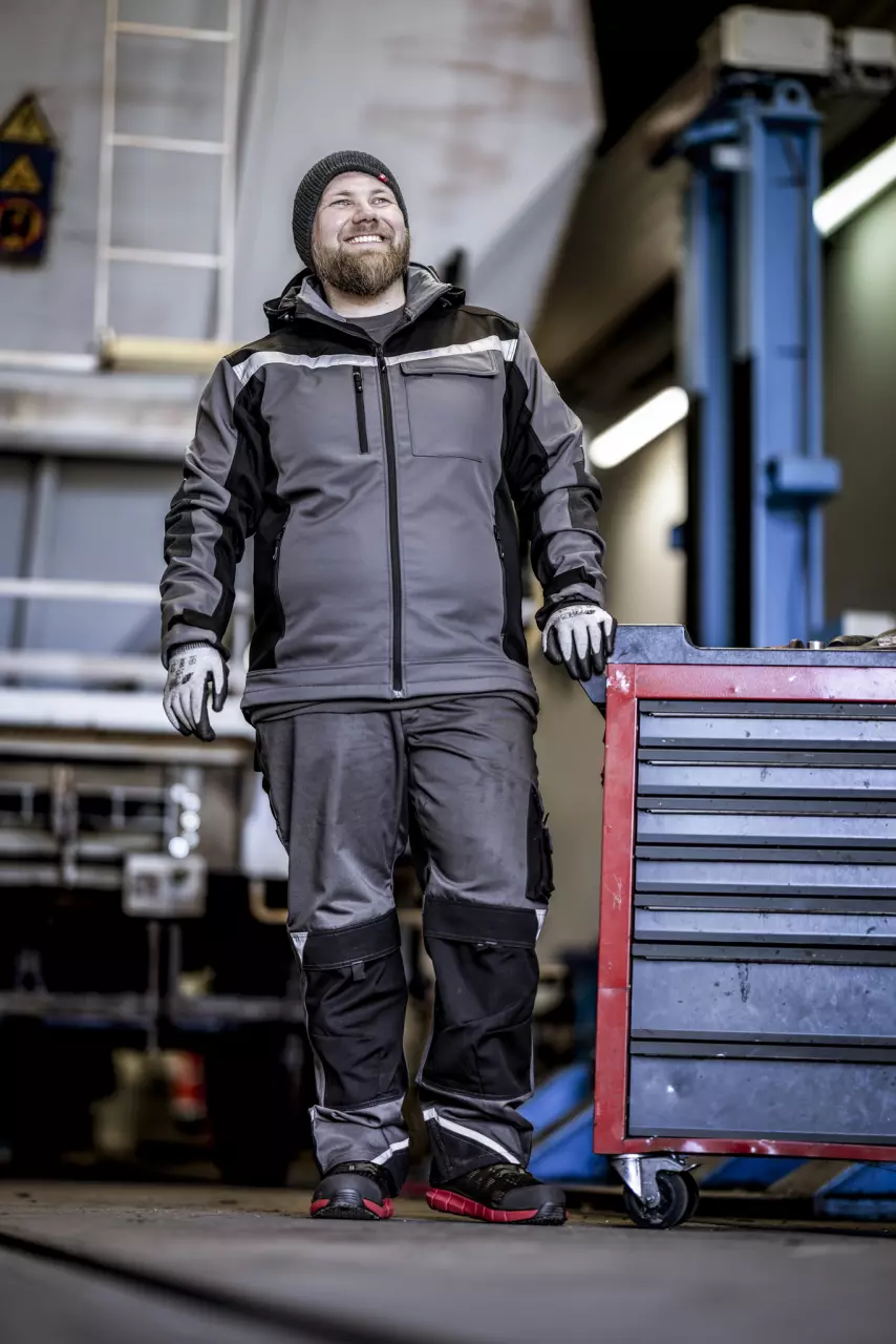 Nitras 7182, MOTION TEX PLUS Softshell Jacket, Grey, image 3, gallery thumbnail