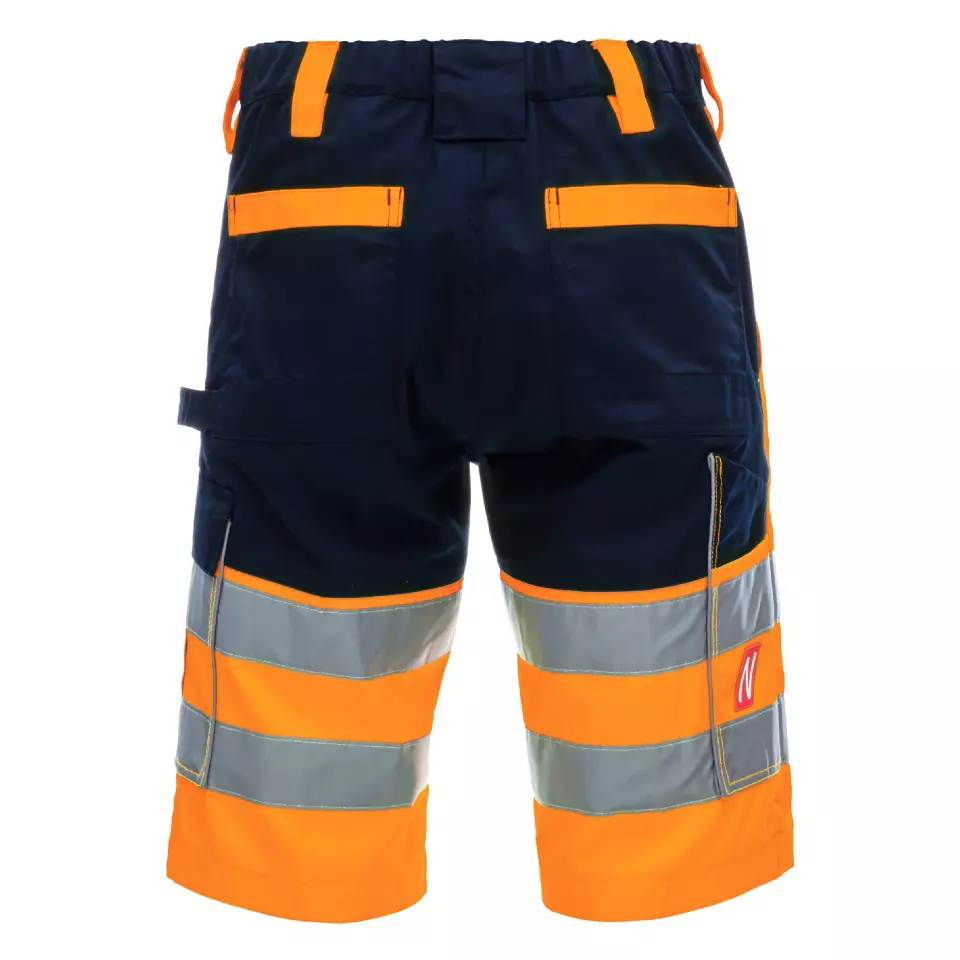 Nitras 7570-4121, MOTION TEX VIZ Reflective Short Work Trousers, Neon Orange, image 2, gallery thumbnail