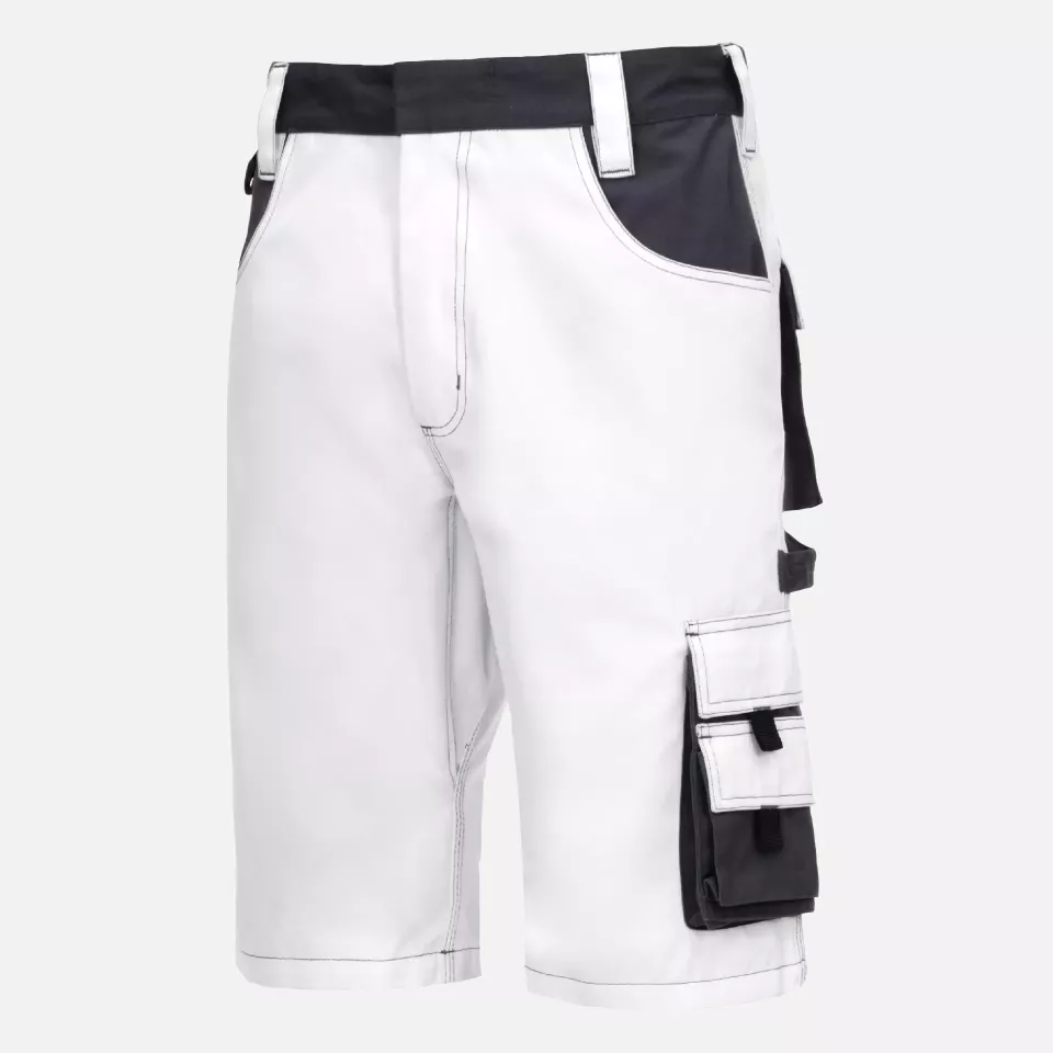 Nitras 7603, MOTION TEX PLUS Short Work Trousers, White, image 1, gallery thumbnail