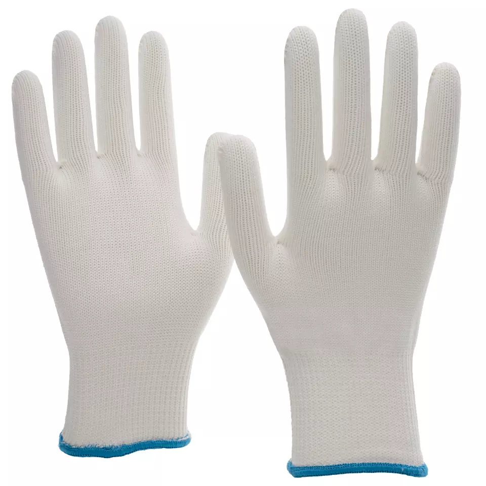 NITRAS 6100ND, Knitted Gloves Nylon / Cotton, White, image 1, gallery thumbnail