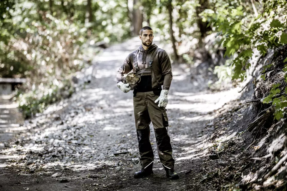 Nitras 1302W, SPLIT STAR 2 Cow Split Leather Gloves, Size 10, image 2, gallery thumbnail