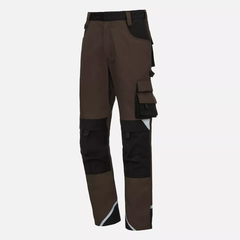 Nitras 7617, MOTION TEX PLUS Work Trousers, Brown, image 1, gallery thumbnail