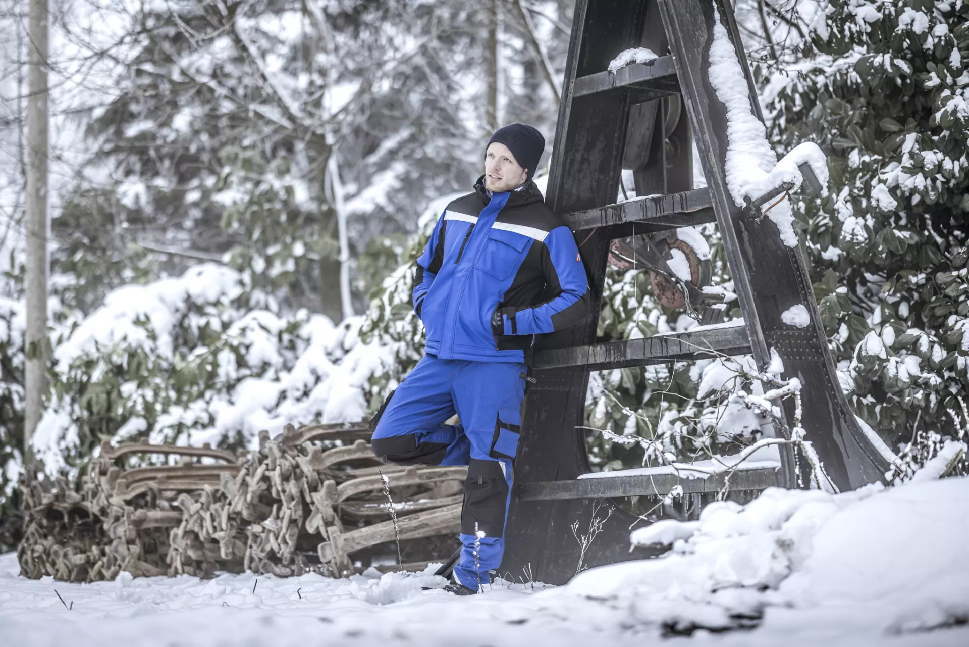 Nitras 7181W, MOTION TEX PLUS Winter Softshell Jacket, Royal Blue, image 3