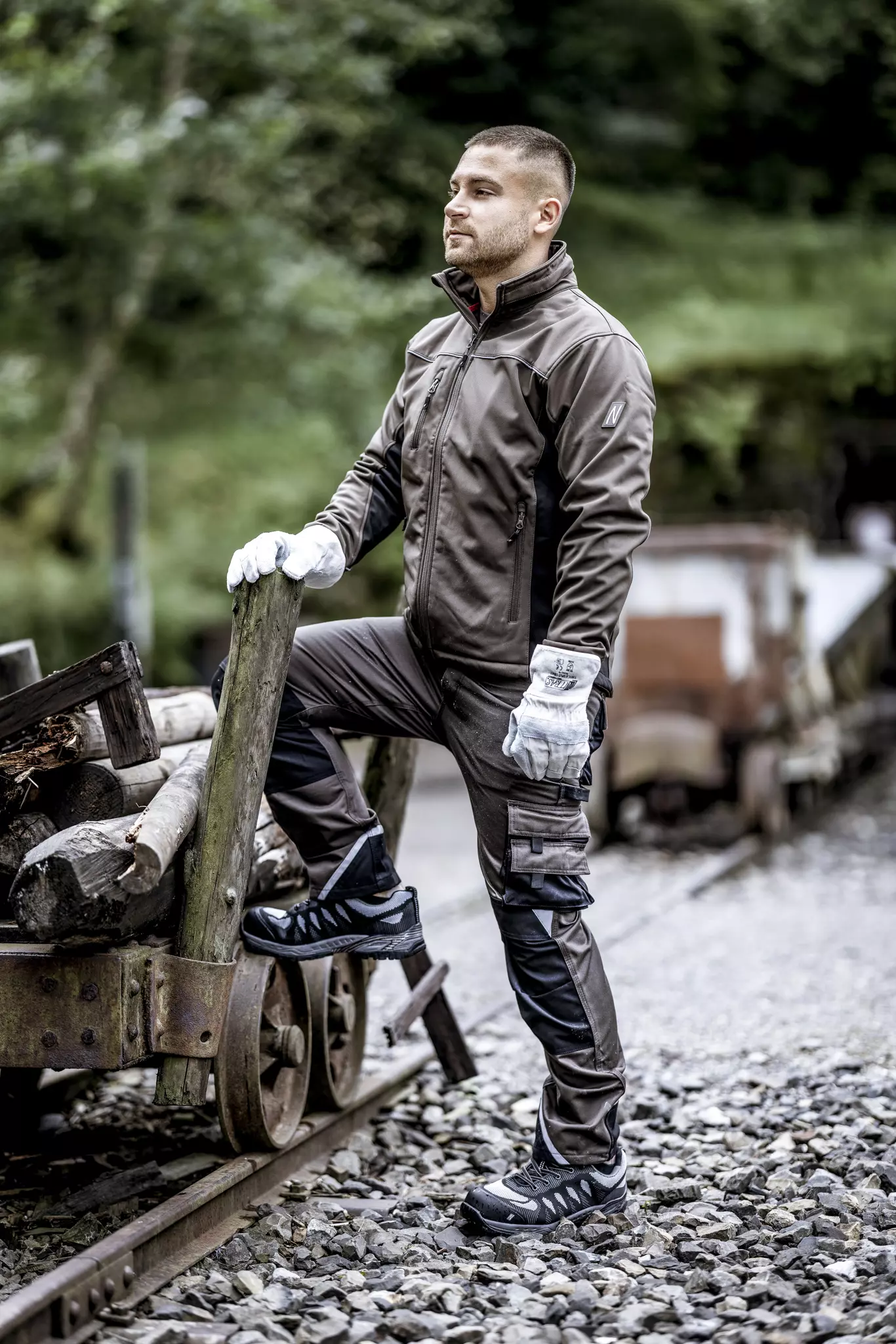 Nitras 7617, MOTION TEX PLUS Work Trousers, Brown, image 3