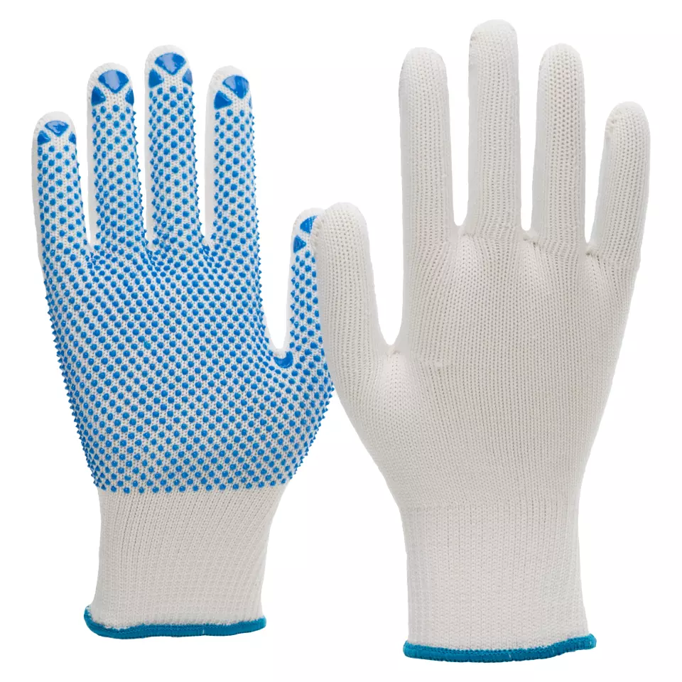 NITRAS 6100, Knitted Gloves Nylon / Cotton, White, image 1, gallery thumbnail