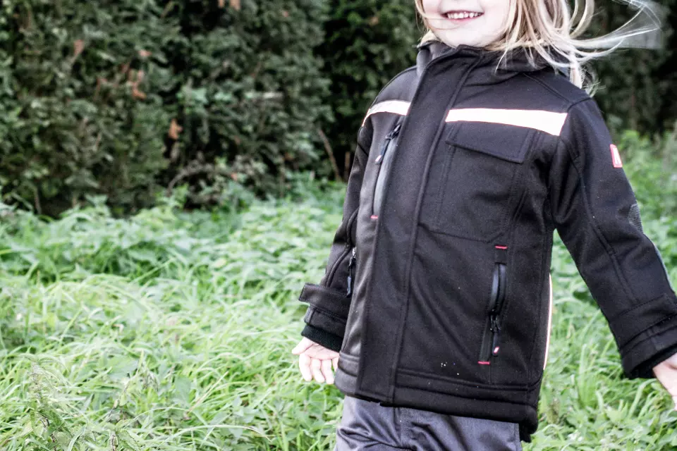 Nitras 7180WKIDS, MOTION TEX PLUS KIDS Winter Softshell Jacket, Black, image 2, gallery thumbnail