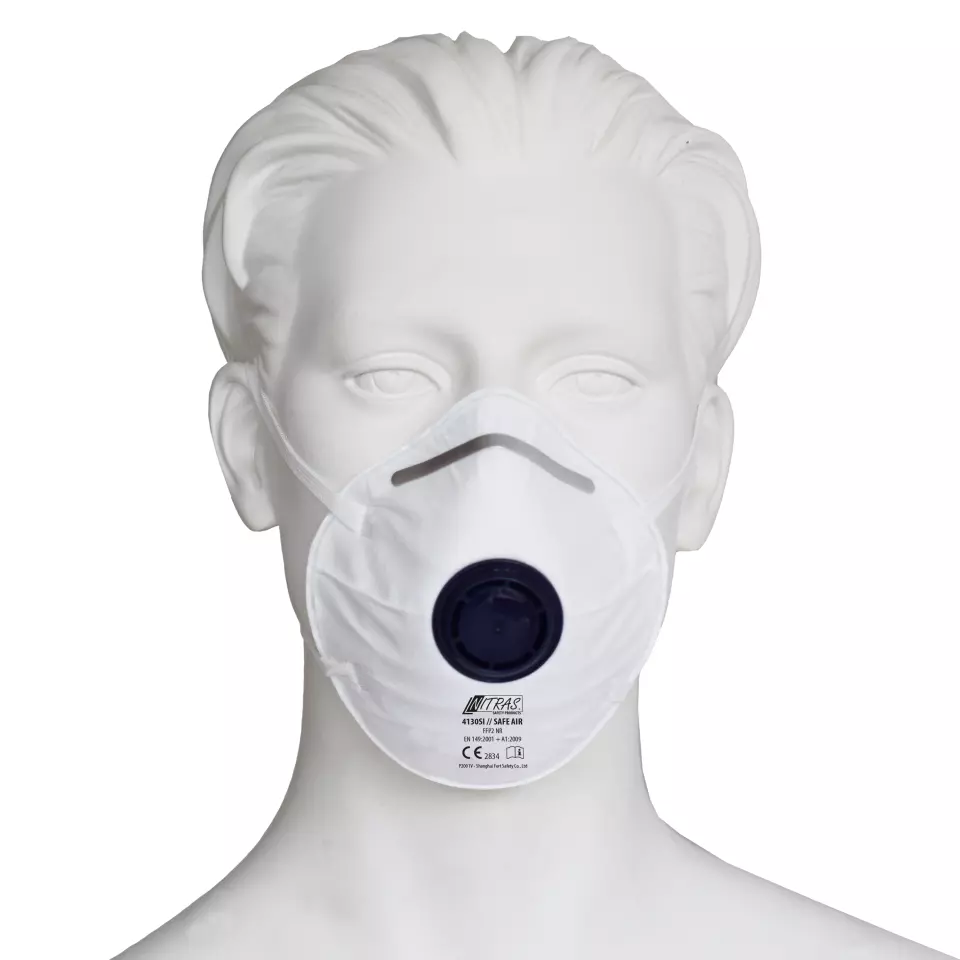 NITRAS 4130SI, SAFE AIR Respirator Mask, White, image 1, gallery thumbnail