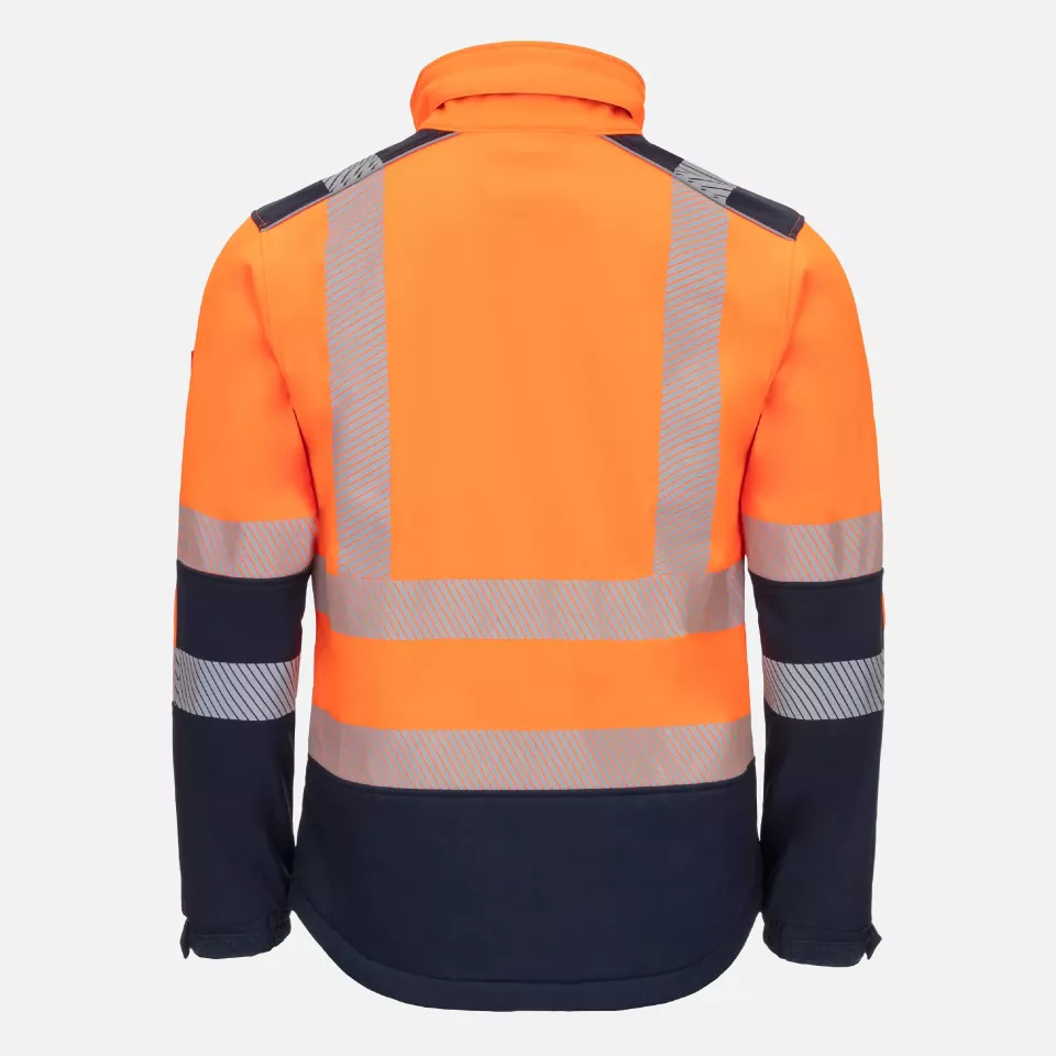 Nitras 7172-4121, MOTION TEX VIZ Reflective Softshell Jacket, Neon Orange, image 2, gallery thumbnail