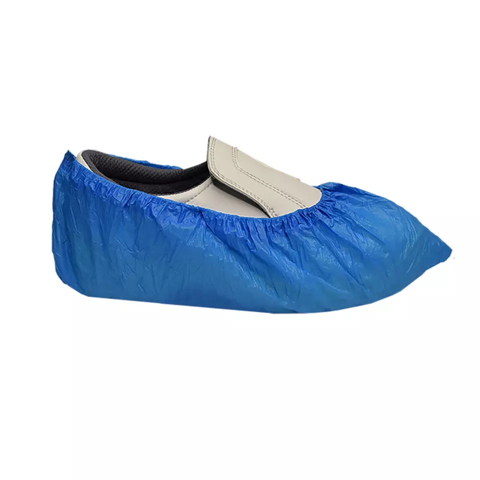 Nitras Medical 4220, CPE shoe covers, blue, image 1, gallery thumbnail