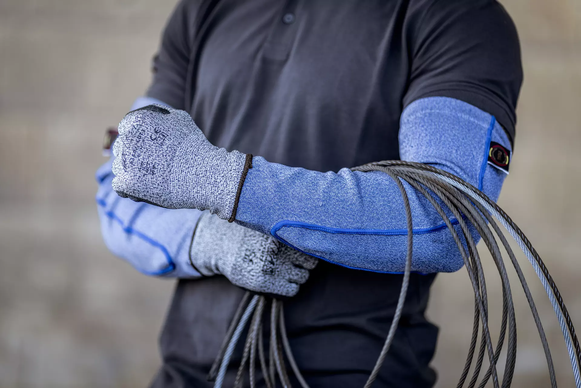 NITRAS 6796, TAEKI Cut-resistant Arm Protectors Blue, image 2