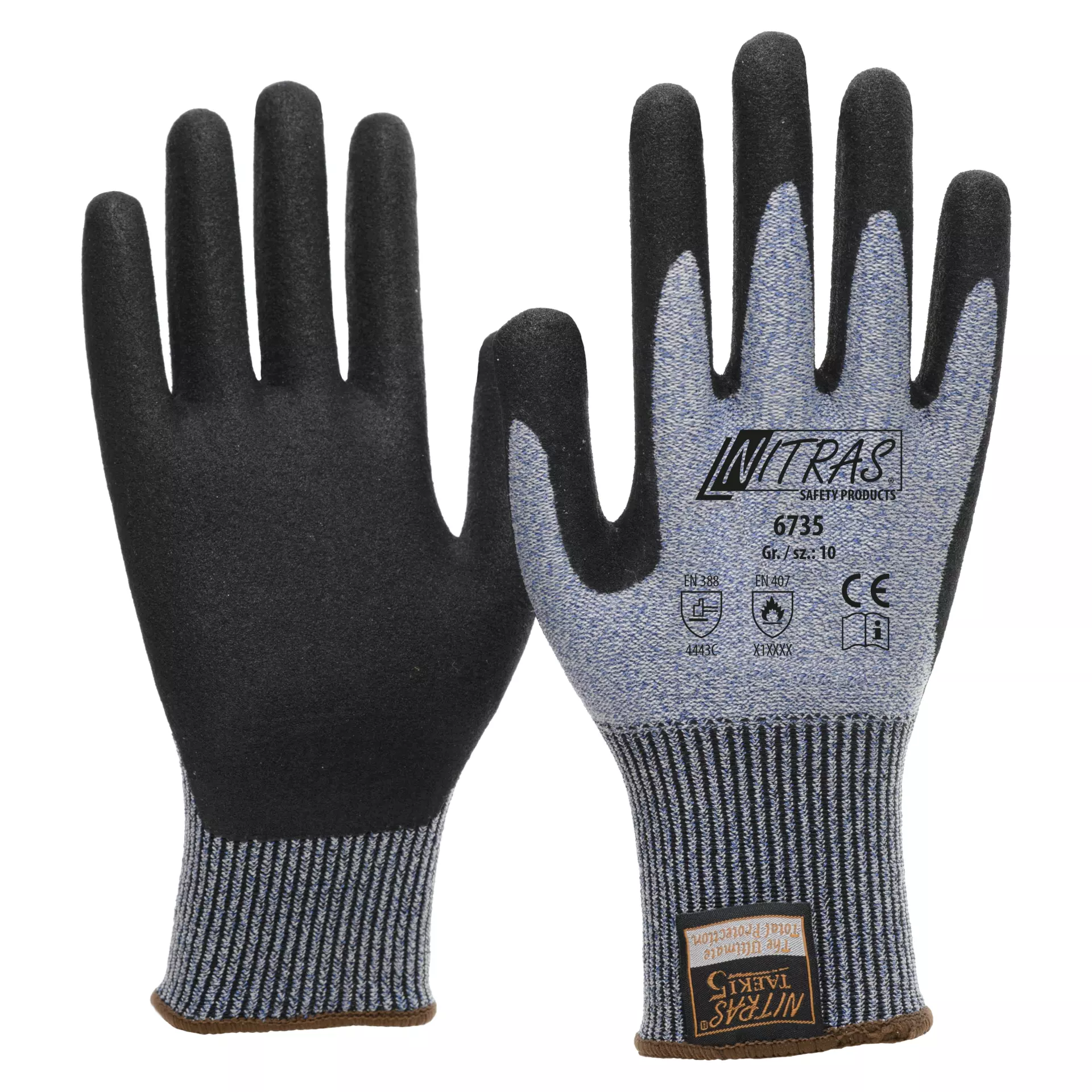 NITRAS 6735, TAEKI Cut protection Gloves, Blue, image 1
