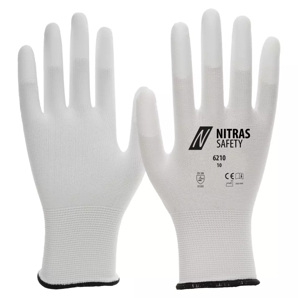 Nitras 6210, Nylon-Handschuhe, Weiß, image 1, gallery thumbnail