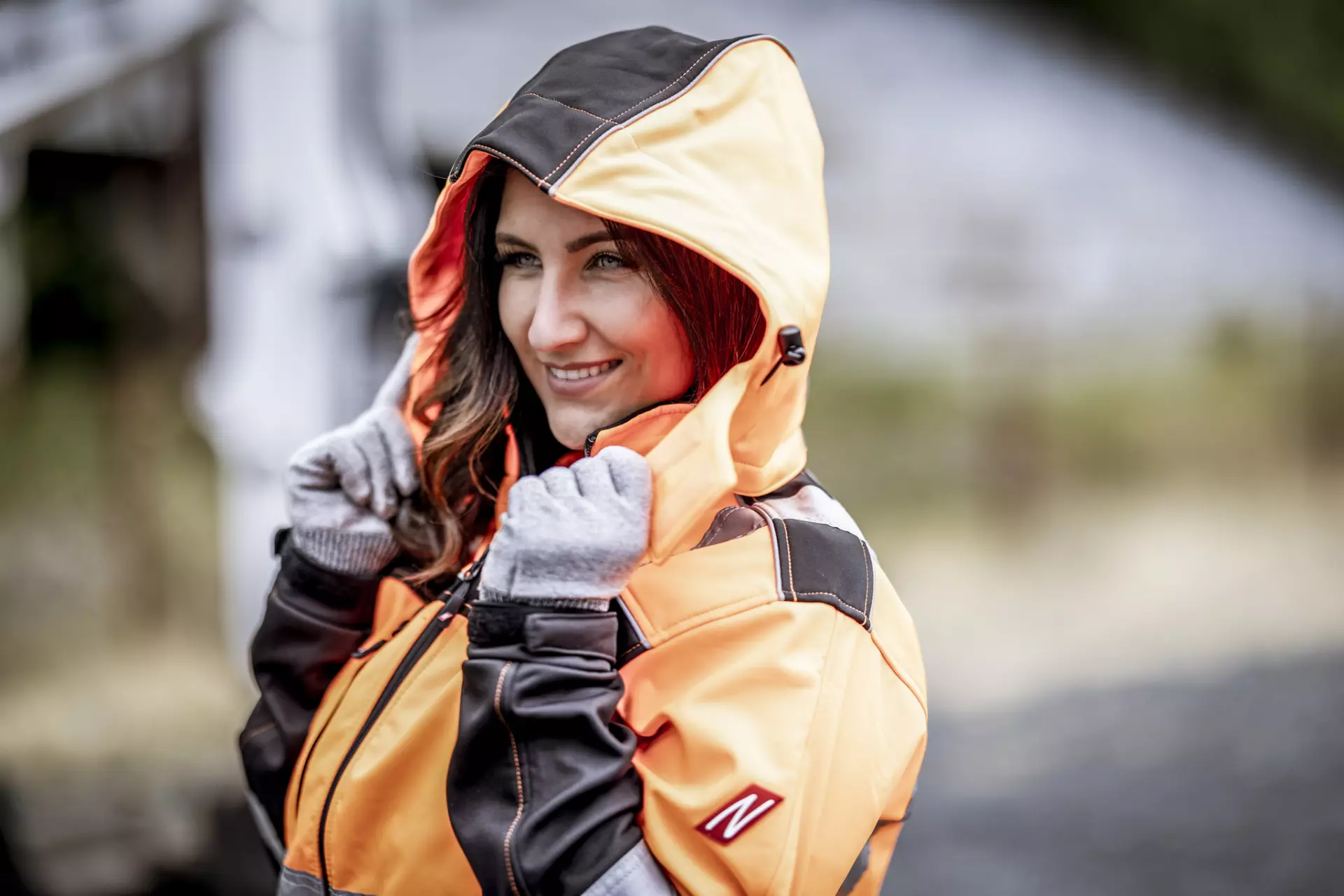 NITRAS 7170K, Removable Hood Neon Orange, Neon Orange, image 3