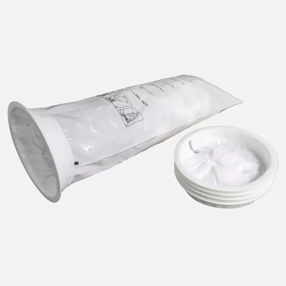 Nitras 421500, Disposable Spit Bag with Sealing Ring, White, image 1, gallery thumbnail