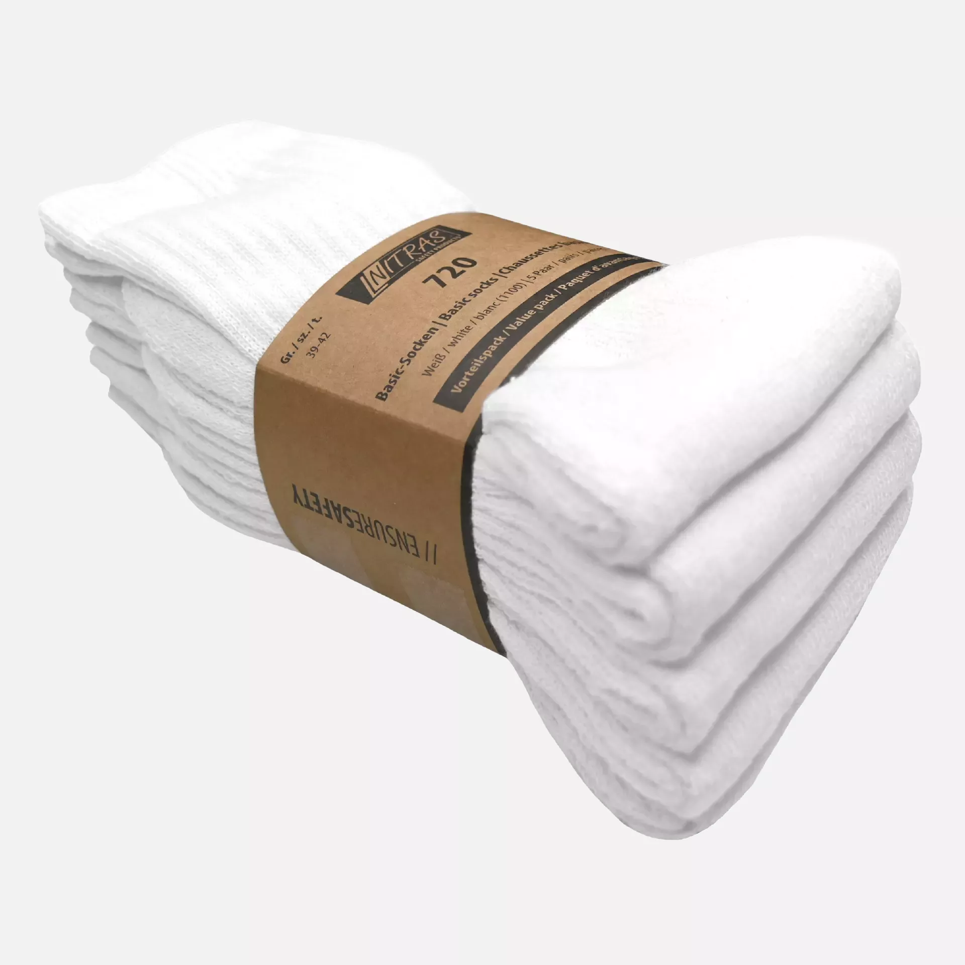 Nitras 720-1100, Basic Socks Cotton / Polyester /elastane, White, image 2