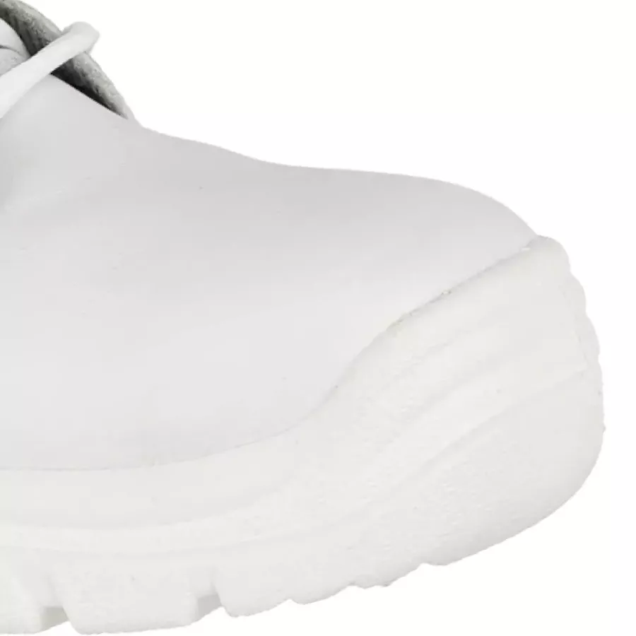 **Stahlkappe** bietet starken, zuverlässigen Schutz und sorgt für einen sicheren und selbstbewussten Tritt.