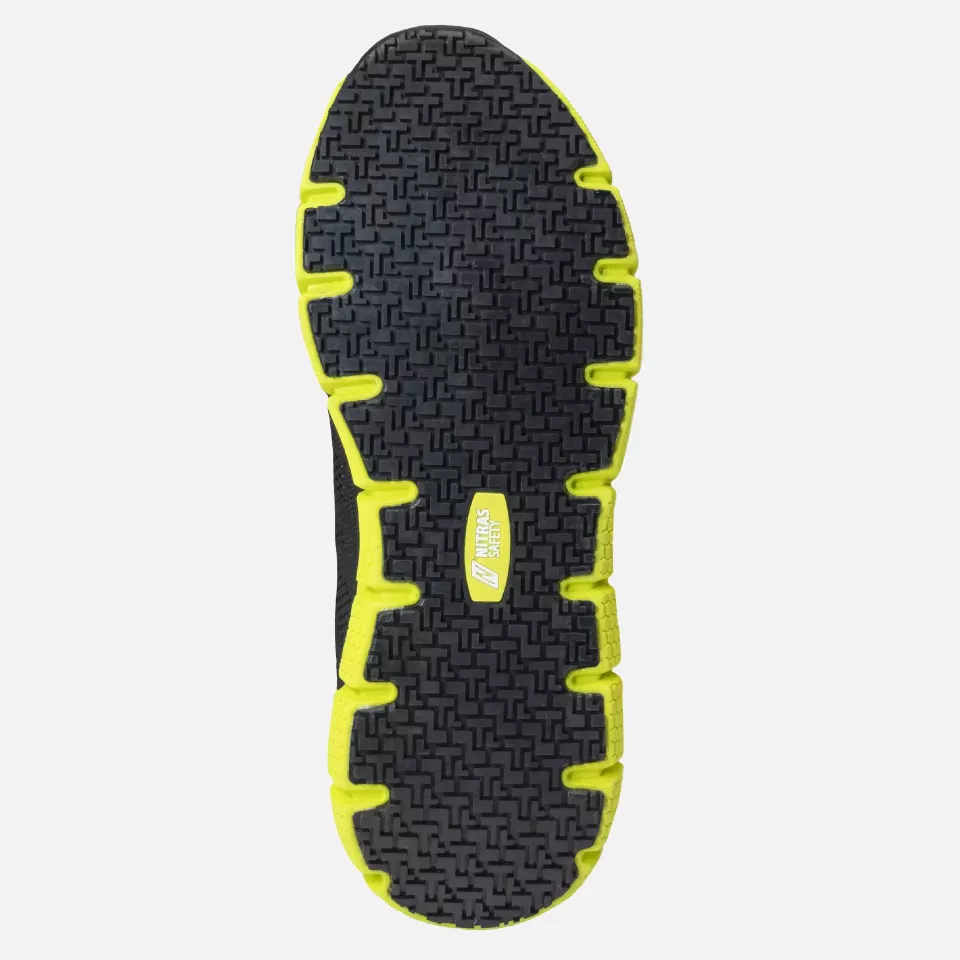 Nitras 7440-1042, SONIC STEP S1O Safety Shoes, Black/Lime, image 4, gallery thumbnail